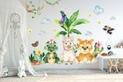 Baby Animals In Jungle Crocodile Leopard Removable Wall Decal Sticker Room Decor