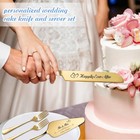 Personalized Wedding Cake Knife And Server Set  Wedding Gold Cake Cutting Set   