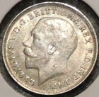 British Silver Threepence - 1916  sharp Grade  Original  - King George V  118 