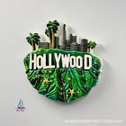 4pc Los Angeles Hollywood Resin Refrigerator Magnet 3d Travel Souvenirs Craft
