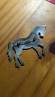 Vintage Native American Navajo Sterling Silver Horse Brooch Pin 