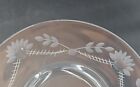 Set Of 8 Vintage Etched Cut Glass Flowers And Leaves 8  Salad Plates