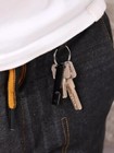 2pc Mixed Colorful Aluminum Survival Metal Whistle Self Defense Keychain Outdoor
