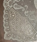 Antique Wedding Lace Handkerchief Victorian Embroidered