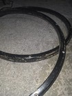 Pair Vintage 1940s Ludwig 26  Bass Drum Hoops - Wooden Victory Era Black
