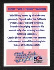 Charlie Sheen  ricky Vaughn  Signed Major League Art Card  2b Psa dna 203413