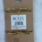 Roux Fleur De Lis Napkin Rings Set Of 4 Gold Dining Formal Tableware
