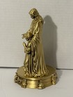6 5 Inch Gold Tone Jesus With Child Christian Statue Figurine On Ornate Base