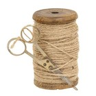 New Primitive Vintage Twine Spool With Scissors Wood Rustic Farmhouse 3 5 hx2 d