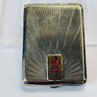 Vtg Matchbook Case - Empire Exhibition- Scotland 1938 -art Deco Era - Silvertone