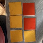 Set Of 6 Square Ceramic Glazed Tiles Greek Key Border Ancient Greece Art