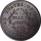 1804 Draped Bust Half Cent - Crosslet 4  W stems   Vf