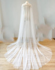 Lace Appliques Wedding Long Shawls White Ivory Custom Women Bridal Cape Cloak 2m