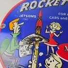 Vintage Rocket Gasoline Sign - The Jetsons Gas Service Station Porcelain Sign