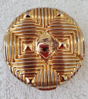 Estee Lauder Golden Weave Powder Compact - Vintage Collectible Gold Tone