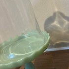 Pioneer Woman Timeless Beauty Jadeite Mini Cupcake Stand 5  Green Pedestal Dome