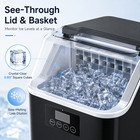Cube Ice Maker  45lbs day Countertop Ice Maker With External Water Bottle Port