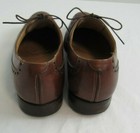 Vintage Johnston Murphy Aristocraft Wingtip Brogue Brown Size 9 5 B 2a Usa Made
