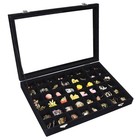 Jewelry Organizer Tray With 48 Compartments  Velvet Display Box For Rings  Earri