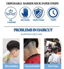  Barber Neck Strips Disposable Paper Salon Hairdressing Collar Cape Black White