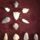 Antique Original Framed Native Americans Arrowhead Collection Of 27 Arrows