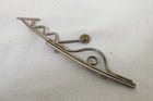 Vintage Modernist Sterling Silver Pin Brooch Modern Studion Art Artist 4 5 Inch