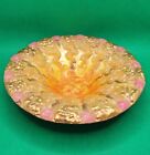 Vintage 1940s Duban Christel Limoges Bronze Bowl Glass Enamel Design France  s5 