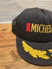1980s Vintage Michelob Beer Snapback Mesh Trucker Hat Cap Black Gold Leaf - Euc
