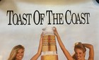 Vintage Miller Genuine Draft Beer Poster Sexy Blonde Bikini Toast Of The Coast