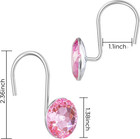 12 Pcs Acrylic Decorative Rolling Diamond Shower Curtain Hooks Rust Proof Rhines