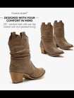 Women s Taupe Western Mid-calf Boot Size 7