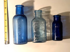 Vtg  Emerson Drug Co  Bromo Seltzer Cobalt Blue Bottles Baltimore   Two   25