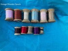 Lot Of 11 Vintage Wood Sewing Thread Spools    Various Sizes
