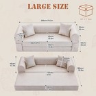 Convertible Sofa Bed modern Faux Leather Boneless Couch With Side Storage Pocket