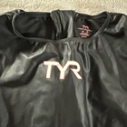 Tyr Men s Large Black Red Torque Pro Zip Back Short John Swimskin Usa Made