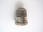 Antique Simons Bro  Sterling Silver Thimble acanthus Leaves scroll Pattern     8