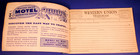 Vintage Western Union Telegram Blanks Pad Sixteen 5 1 2  X 8  Blanks April  1954