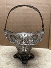 European Hand Made Ornate Cherubs Silver Basket Very Well Done