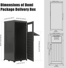 Domi Outside Package Delivery Box W lockable Secure For Porch curbside house