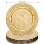 12 Pack Gold Charger Plates 13 Inch Round Chargers For Dinner Decorative Antique