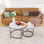 Nesting Coffee Table Round Side Table Set Of 2 End Tables For Living Room