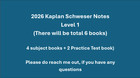 2026 Cfa Level 1 Exam Prepration Kaplan Schweser Notes With Question Bank Latest