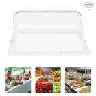 6 Pcs 1 2 Half Size Roll Top Chafing Dish Clear Plastic Pan Display Cover Chafer
