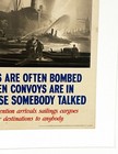 Original 1944 Great Britain Wwii Poster  Ports Are Often Bombed  Don t Talk Rare