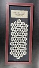 Set Of Two Vintage Framed Crocheted Doilies Grannycore Country Home Decor 21x9