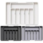 Adjustable Flatware Organizer Tray With Dividers Utensil Holder For Spoons Forks