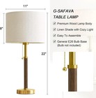 Set Of 2 Vintage 22  Mid Century Modern Table Lamps For Bedroom   Living Room