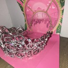 Silver Pink Rhinestone Princess Tiara Crown Headpiece Girls One Size Wicked
