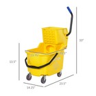 Home Janitorial Cleaning Floor Bucket With 34 Quart Capacity And Metal Handle