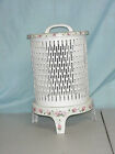 Vintage Rose Painted Tole Toleware Wesix Electric Floor Heater Art Deco Stove